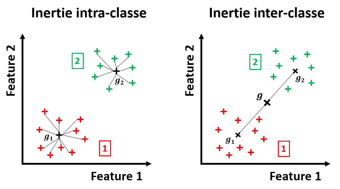 Inertie intra-classe et inter-classe